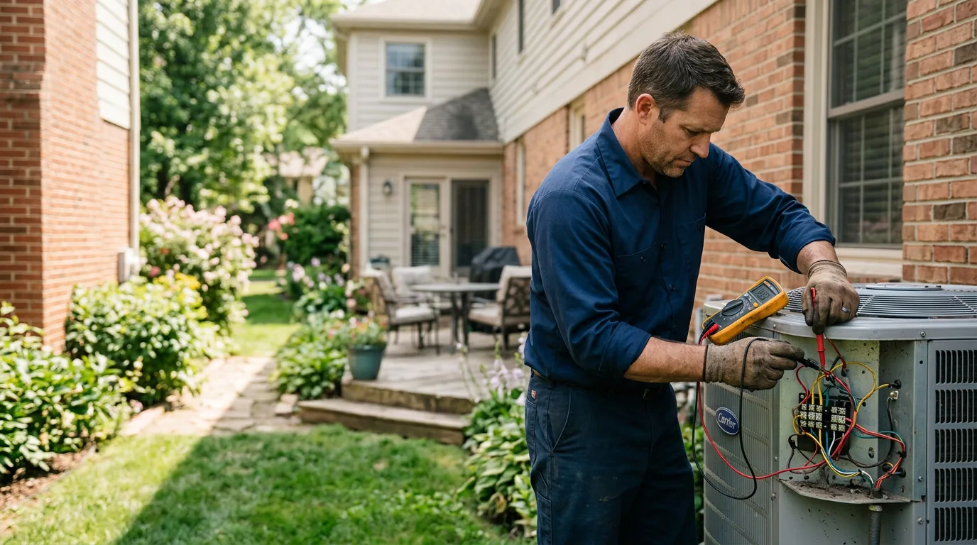 HVAC technician working near Grantville, PA